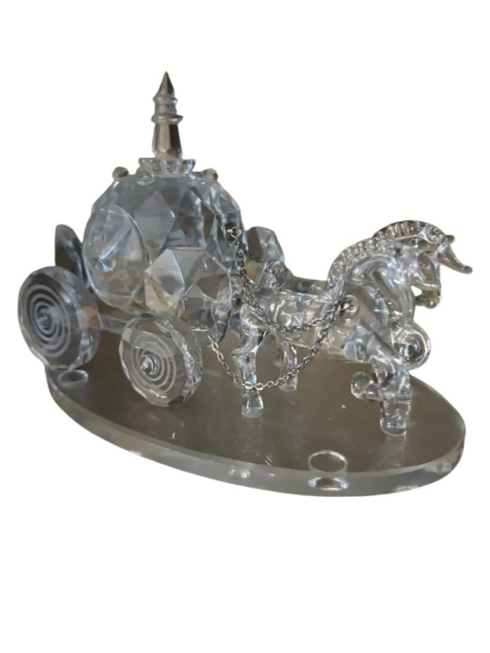 Shannon by Godinger Crystal Cinderella Horse Carriage With Faceted Details
